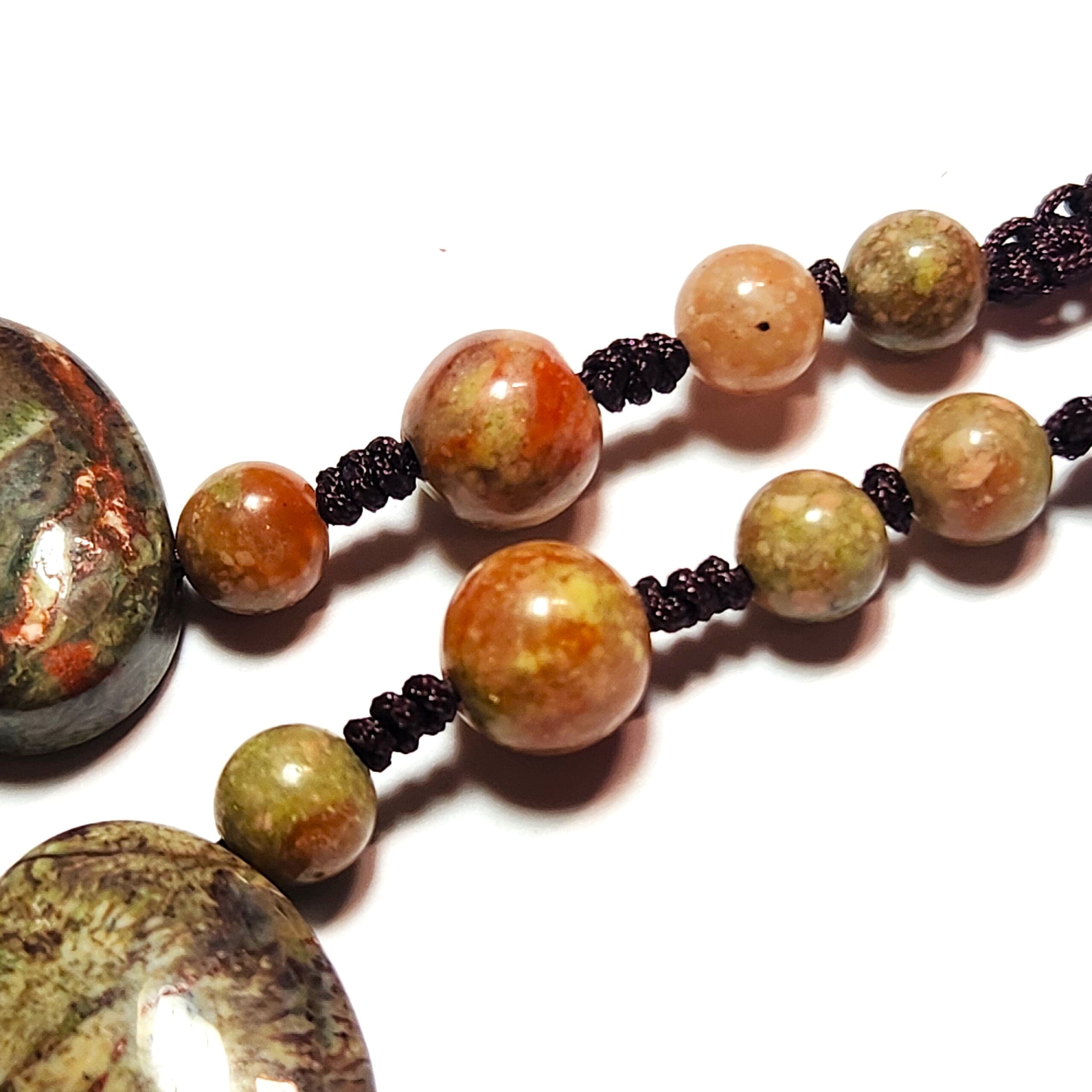 Richardson Ranch Oregon Agate Cabochon Bead 25″ 304Ctw Necklace - Image 7