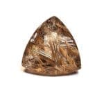 Quartz Rutile Golden Trillion Cut 17.75mm 16.77crts