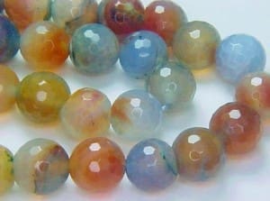 Agate Fire Dragon Lace Bead Strand 15″ 12mm 380ctw