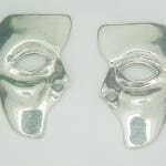 Phantom Half Mask 925 Silver Earrings