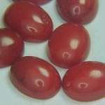 Coral Red Oval Cabochon 10X8mm (4 Pcs. Parcel)