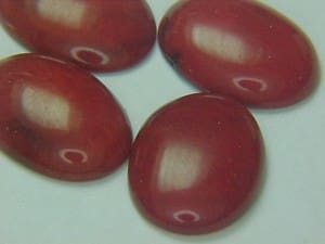Coral Red Oval Cabochon 16x12mm (4 Pcs)