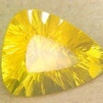 Fluorite Yellow Trillion 18x14.5mm 15.38crts