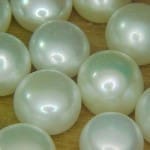 Pearl Button White Round 10mm (1 Pcs)