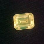 Opal Mexican Emerald Faceted Yellow 6x4.5mm 0.52crts