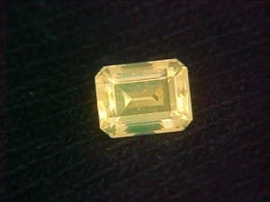 Opal Mexican Emerald Faceted Yellow 6×4.5mm 0.52crts