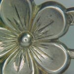 Vintage Daisy & Ribbone 925 Silver Earrings