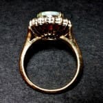 Oval Opal and Diamond Cocktail 14KTYG Ring