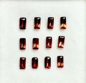 Garnet Scissor Emerald Cut 4x3mm (12 Pcs)