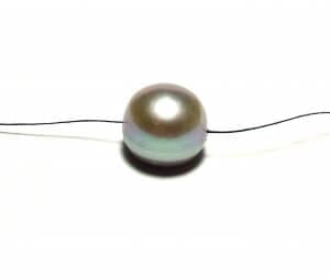 Pearl Platinum Circle Button Shape 13.5×10.8mm 15.60Crts
