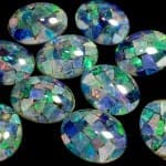 Opal Australian Mosaic Triplet Oval 10x8mm (2 Pcs)
