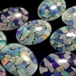 Opal Australian Mosaic Triplet Oval 18x13mm (2 Pcs)