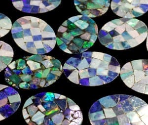 Opal Mosaic Doublet Oval 16x12mm (2 Pcs)