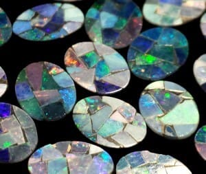 Opal Mosaic Oval 8x6mm (4 Pcs)