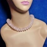Pink Rose Quartz 800 Carat Round Smooth 16mm Bead 14KTYG 18″ Necklace