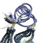 Exotic Fine 385 Carat 4 Strand Ceylon Multi-color Sapphire Round Bead Necklace