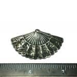 Vintage Floral 925 Silver Fan Pin