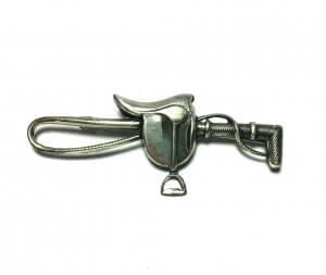 Riding Crop and Saddle Horse Riding 925 Silver Pin