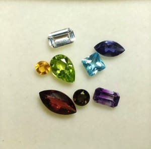 Mixed Semiprecious Faceted Gems (1 Ctw Parcel)