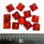 Carnelian Pyramind Sugarloaf Square 8mm Cabochon (12Pcs)