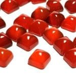 Carnelian Pyramind Sugarloaf Square 8mm Cabochon (12Pcs)