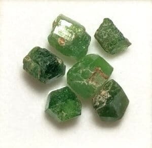 Garnet Demantoid Rough Specimen 5mm-8mm 12.19crts (6Pcs)