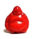Coral Red Italian Drilled Carved Buddha 30x27mm (41.45crts)