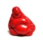 Coral Red Italian Drilled Carved Buddha 30x25mm (44.50crts)