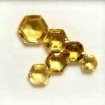 Citrine Hexagon 6mm-10mm Random Honey Comb Mix (6Pcs)