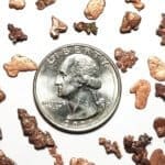 Copper Michigan Rough Specimen 4x3mm – 10x7mm (15Pcs)