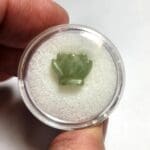 (F1) Jade Green Lotus Flower Carving Full Drilled Bead 12x9.5mm 5.58Crts