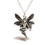 Winged Fairy 925 Silver Necklace 18" #2775